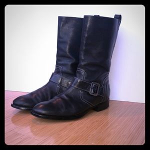 Tod’s Black Leather Motorcycle Boots
